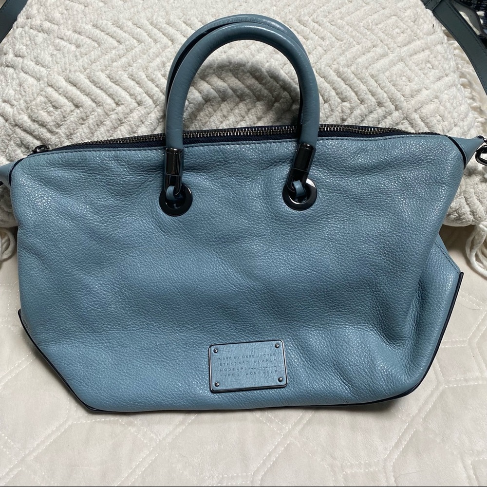 Marc by Marc Jacobs Blue Leather Satchel